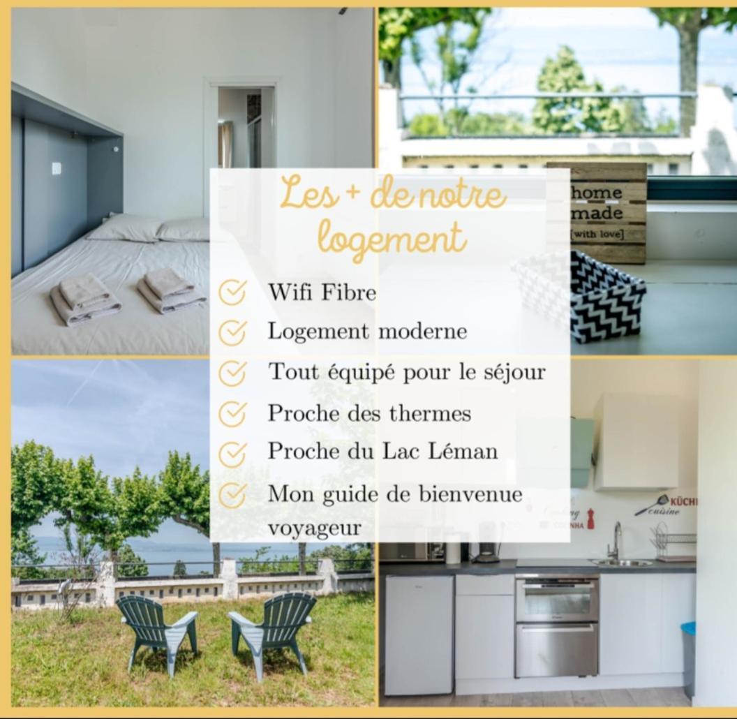 Appartement Cozy 2 Panoramique Lac Leman Thonon-Les-Bains Bagian luar foto